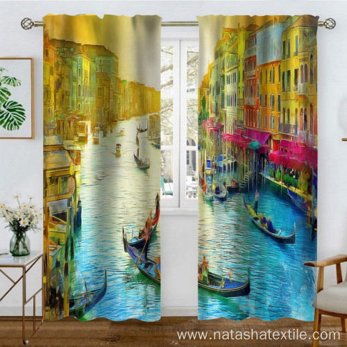 3D high-definition digital printing curtain